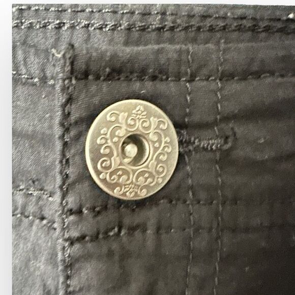 Style & Co Black Capri Size 12 cotton/spandex rolled hem - Picture 2 of 8